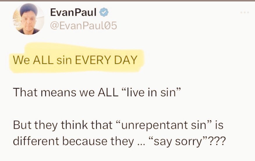 Truth02559307's tweet photo. @Be_Like_JChrist @SonicReformati1 @rootcausesleuth Liar
All of your teaching comes from men made religion
#OSAS
Nothing you teach comes from the scriptures or God..
you support this religious hypocrite @EvanPaul05 https://t.co/zJwxJn2f4A