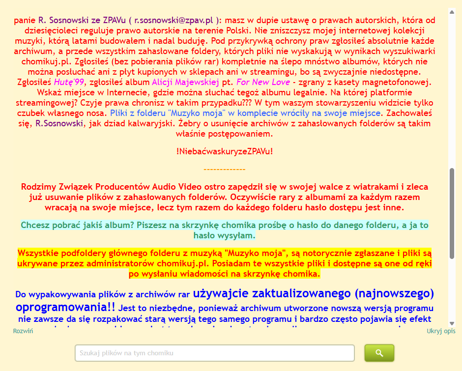 sowizdrzal_trzy's tweet photo. Na chomikuj DZIEJĄ SIĘ RZECZY! https://t.co/XoAHHxJ8Hl