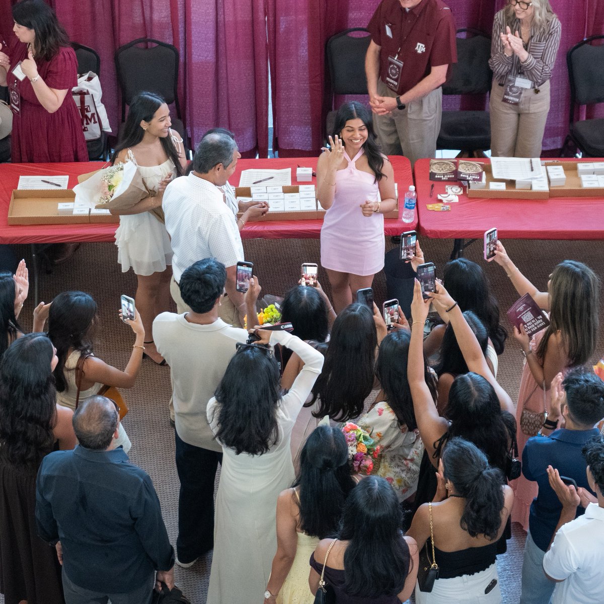 AggieNetwork's tweet photo. The cheering. The hugs. The happy tears. The Aggie Ring. 

October Aggie Ring Day is almost here, and we can’t wait to welcome more than 4,800 Aggie Ring recipients and the people who helped them get there.

Who are you celebrating? Tag them below! 👇 https://t.co/T2lzU5Tt7i