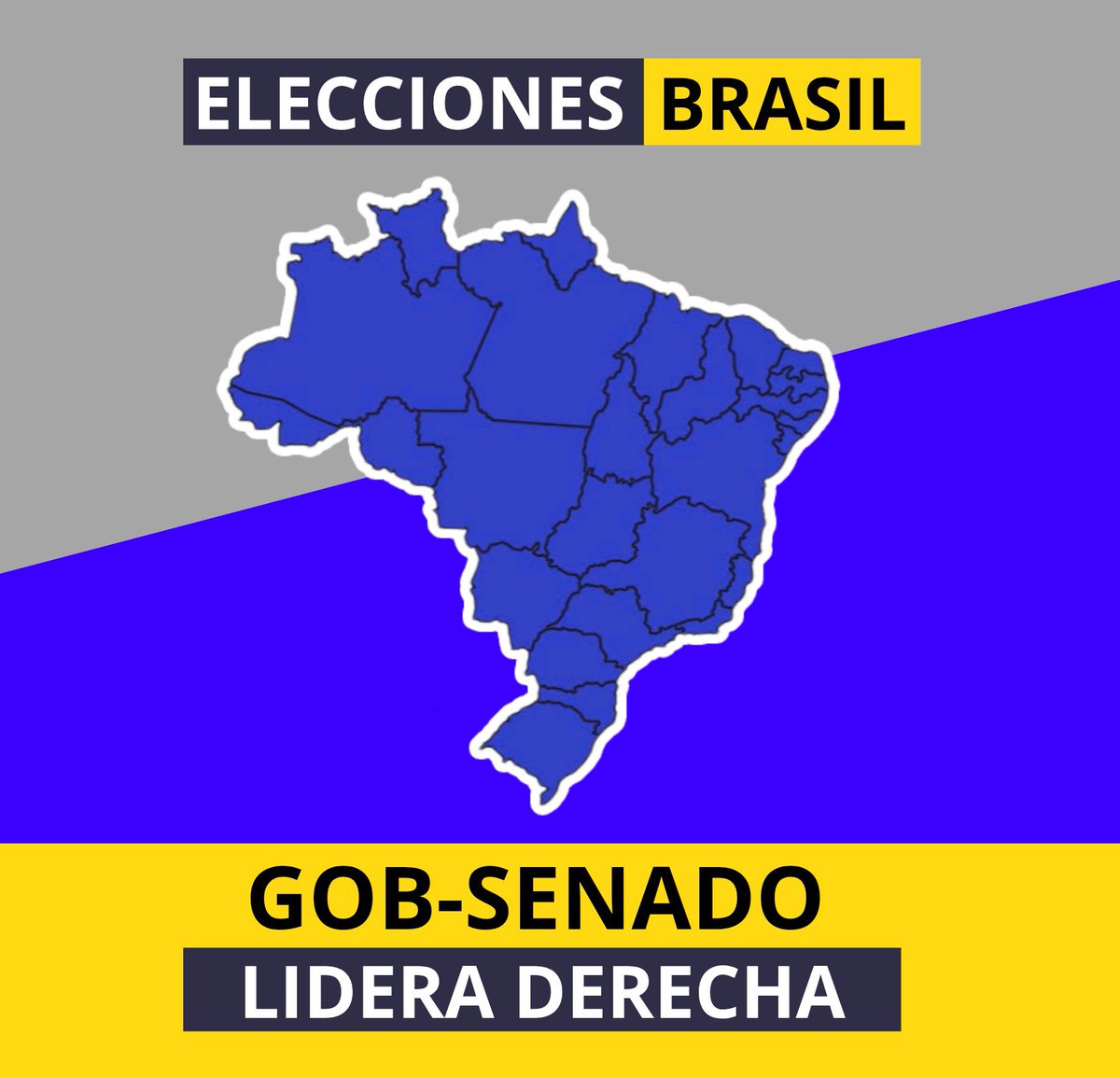 DatosAme24's tweet photo. 🇧🇷#Brasil – Se encamina una gran noche electoral para la derecha brasileña a nivel de gobernadores y en la renovación legislativa del Senado https://t.co/mSsuOh1nKl