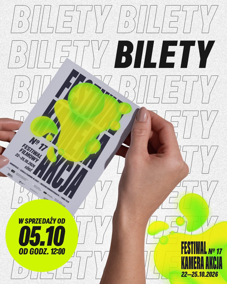 FestKameraAkcja's tweet photo. Każdy festiwal zaczyna się od odpowiedniego przygotowania. Poniżej znajdziecie 𝗶𝗻𝗳𝗼𝗿𝗺𝗮𝗰𝗷𝗲 𝗼 𝗸𝗮𝗿𝗻𝗲𝘁𝗮𝗰𝗵, 𝗯𝗶𝗹𝗲𝘁𝗮𝗰𝗵 i 𝘄𝗮𝗿𝘀𝘇𝘁𝗮𝘁𝗮𝗰𝗵.👇
Więcej szczegółów na stronie: https://t.co/dFxwgir17s https://t.co/aL5uarFdaB
