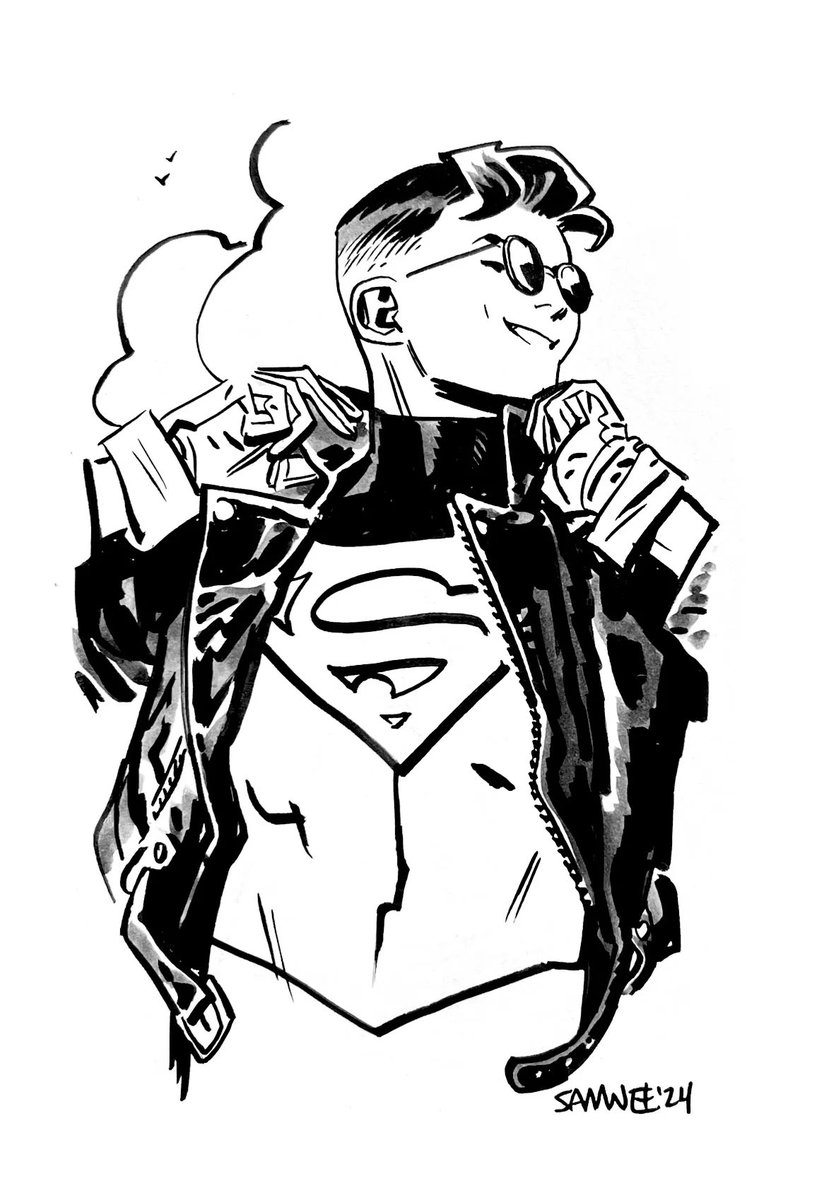 koriandred's tweet photo. superboy and impulse by chris samnee 🖤 https://t.co/caca4g8Z0t