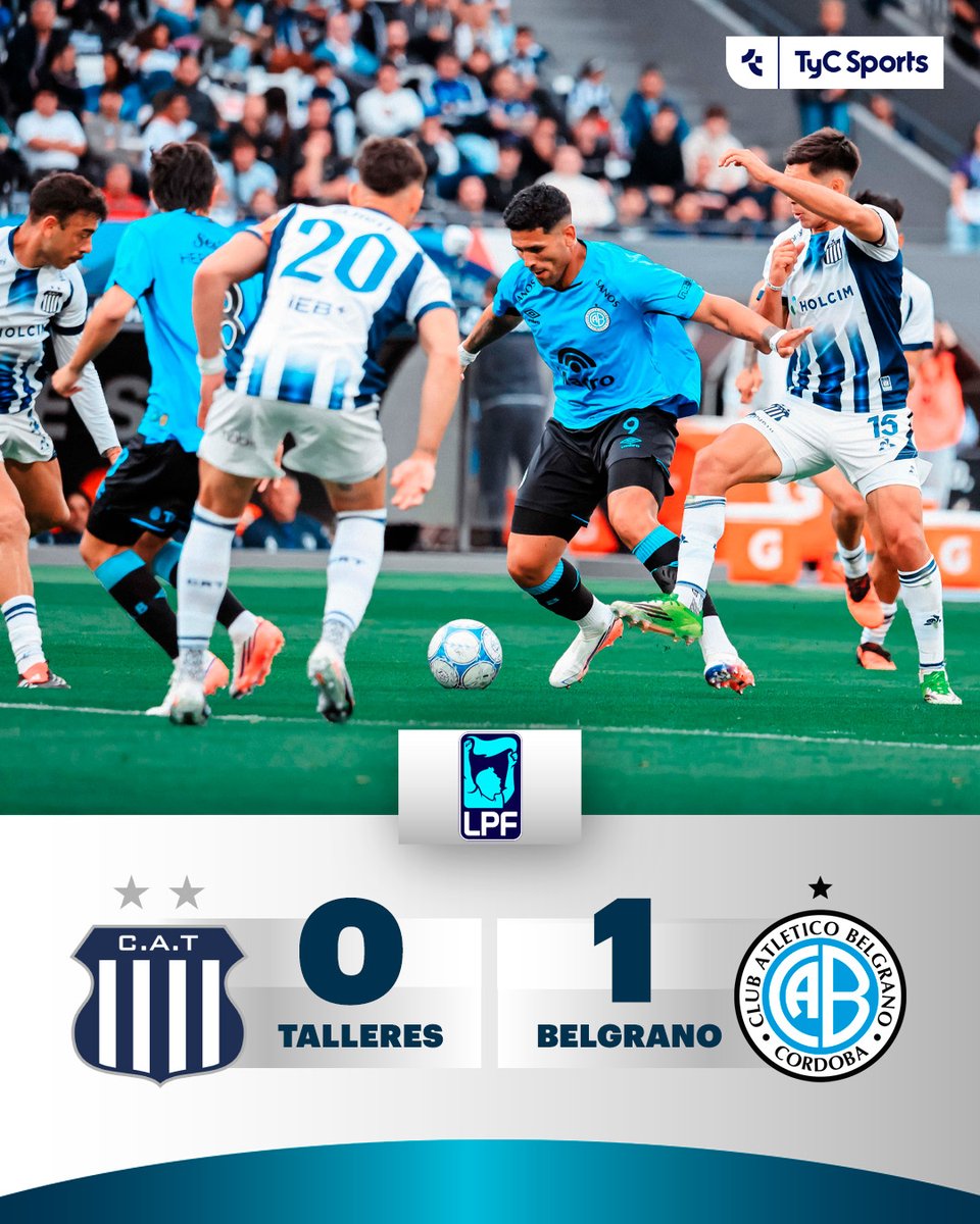 TyCSports's tweet photo. ¡BELGRANO SE QUEDÓ CON EL CLÁSICO! 🏴‍☠️

Con gol Ramiro Hernandes sobre el final del partido, el Pirata le ganó 1-0 a Talleres de Córdoba en el estadio Mario Alberto Kempes, por la fecha 11 del #TorneoClausura .

📸 @Belgrano https://t.co/tKFSBpgjMN
