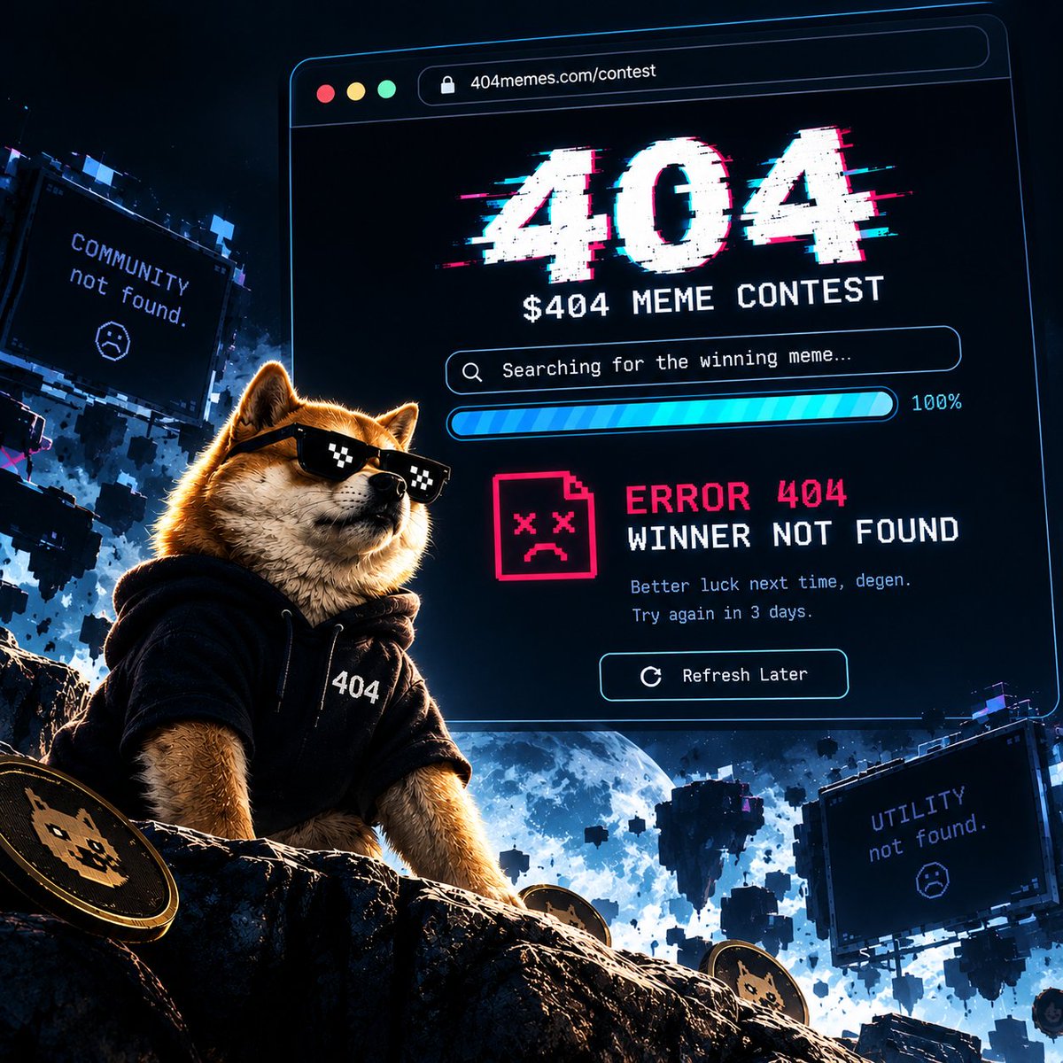Gentlenpq8's tweet photo. @404ErrorFtw 404 really took the contest personally 💀 https://t.co/MUD9ZARRWu