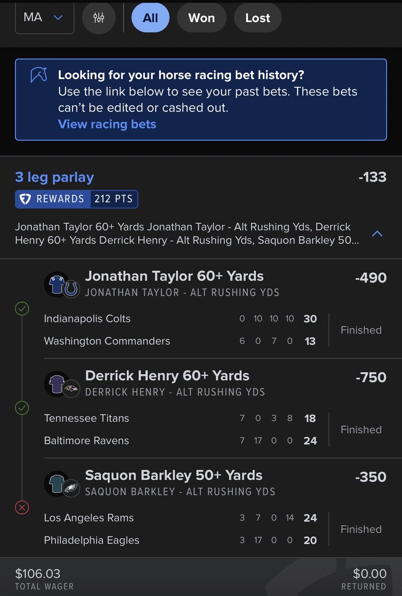 Randy_0110's tweet photo. @FanDuel_Support Is my bet protected or not? https://t.co/DN9pawVdna