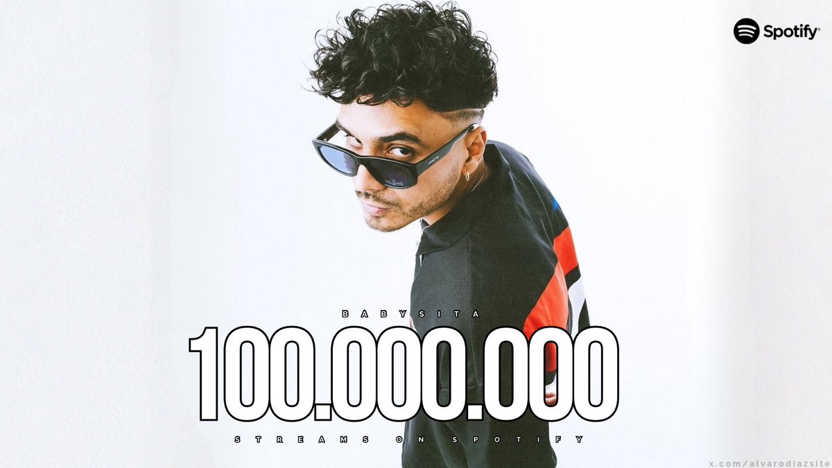 AlvaroDiazSite's tweet photo. “Babysita </3” de Álvaro Díaz ha superado los 100 MILLONES de streams en la plataforma de Spotify.

— Es su canción #2 en solitario en lograrlo y la #8 en general. https://t.co/yoKc8buDxL