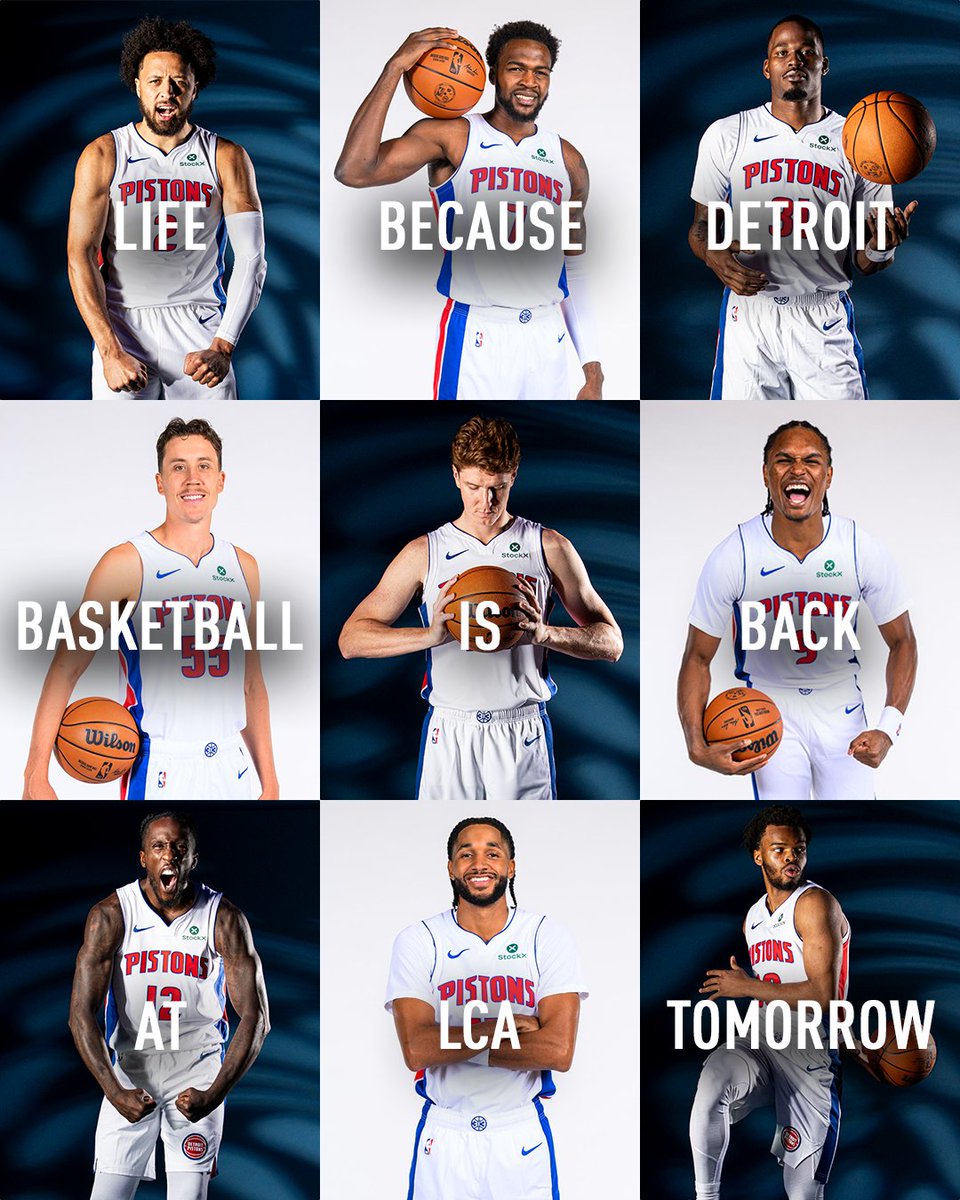 DetroitPistons's tweet photo. back at it tomorrow https://t.co/HmjCYTDiwX