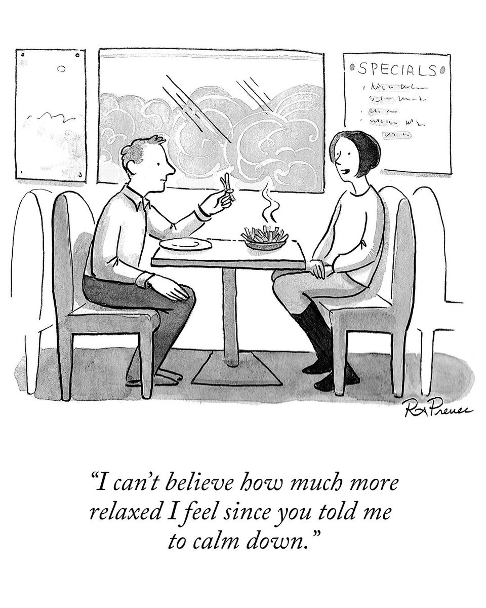 NewYorker's tweet photo. A cartoon by Rose Anne Prevec. https://t.co/hEjV0FNWPR