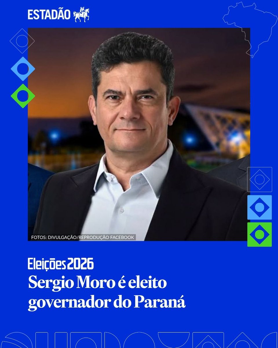 Estadao's tweet photo. ELEIÇÕES PR | Com 91,32% das urnas apuradas, Sergio Moro (PL) é eleito governador do Paraná. 

➡️ Acompanhe a cobertura especial em https://t.co/MmsqG6HnYH https://t.co/s8mofKmg4V