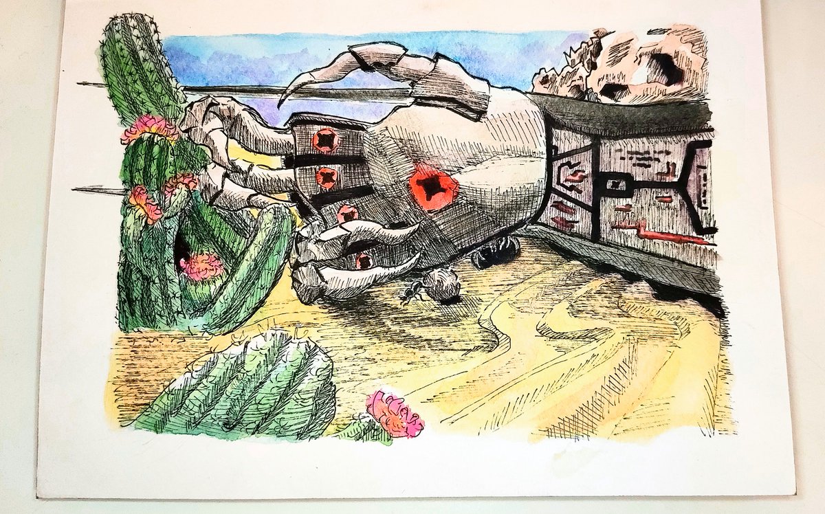 CobaltoAlpha's tweet photo. #inktober Day 4. Cactus
Not very happy with this one, but whatever.
#inktober2026 #inktober2026day4 https://t.co/8nnZ2La9pM