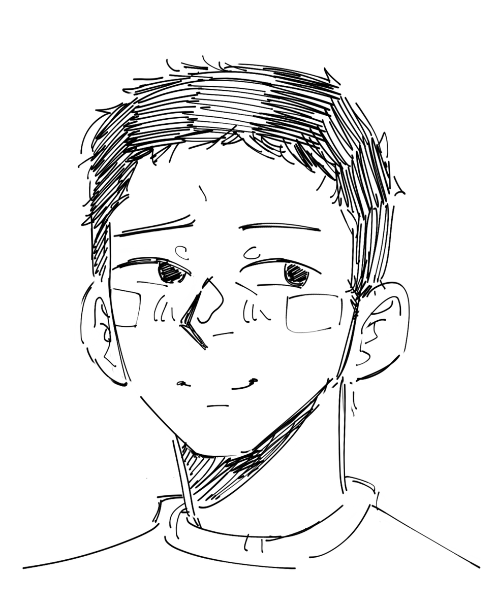 deendronotus's tweet photo. quick kengo with grown hair (also the sketch cause it looked cute) https://t.co/1f0i3J8CcX