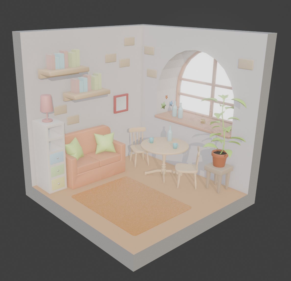 rokocoron's tweet photo. Blender 20日目
ゆっくりペースだけど🐢
毎日Blenderさわれてる自分えらい👏
 #blender超初心者 https://t.co/j1yEfQYb73