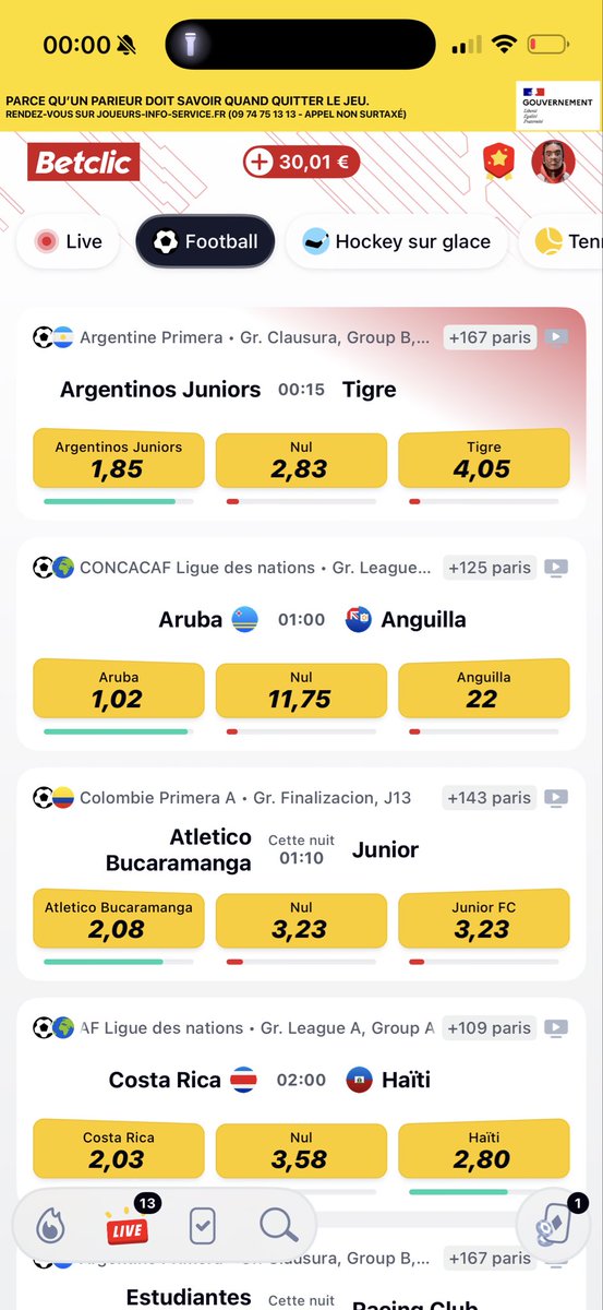 menbonan509's tweet photo. @LeBarjotProno @Betclic vous pouvez ajoutez les buteurs sur les matchs CONCACAF SVP https://t.co/Xx5kWwj7Fx