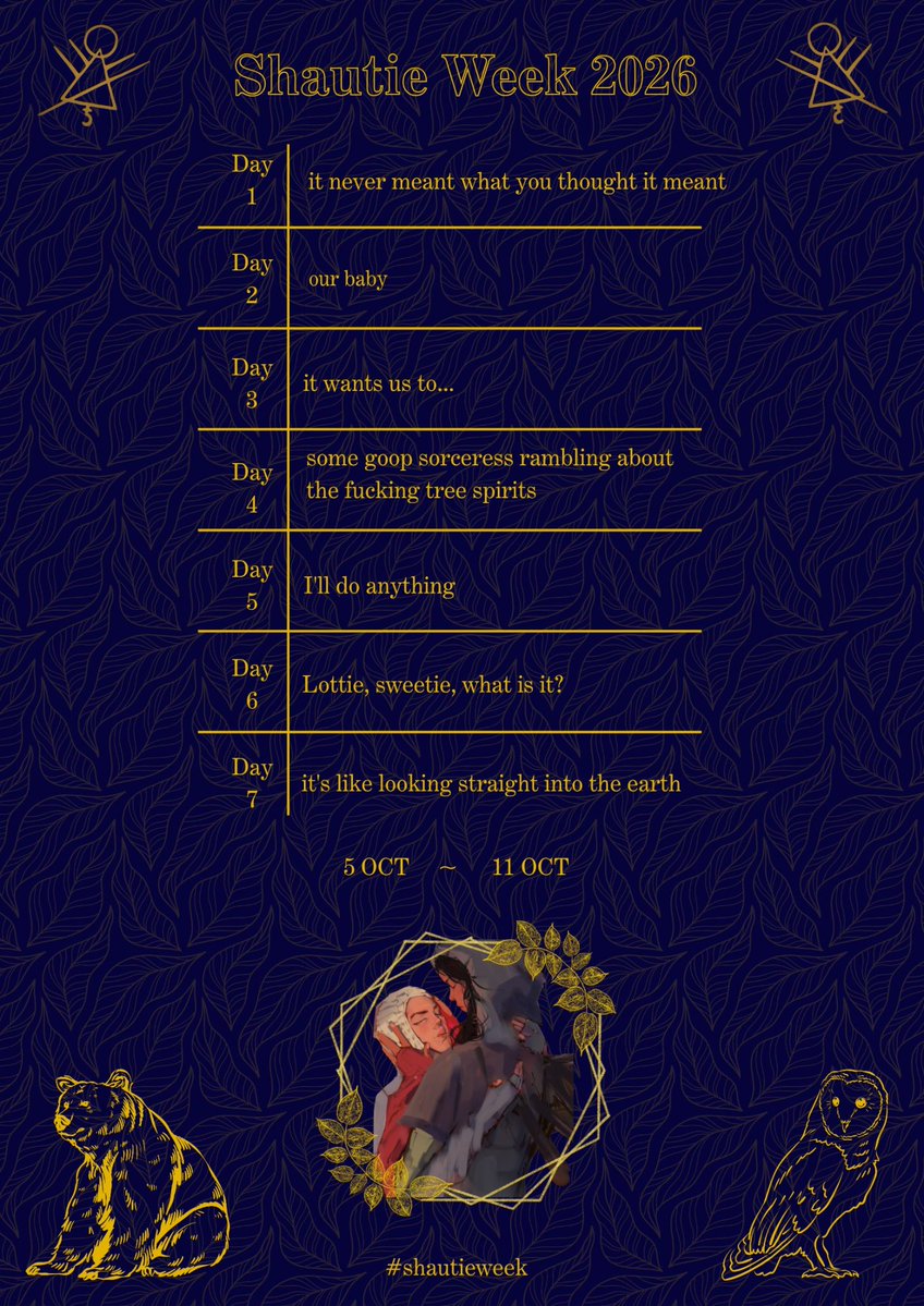 404httpShaks's tweet photo. Tomorrow is the first day of our SECOND #shautieweek organized by me and @AsulPride !! But first I'd like to thank everyone who joined us in the trenches and turned it into a renaissance ♥️ second PLS don't forget to add the hashtag so we can find you !! 🪓🔪 Love u all https://t.co/fKvrxGPFaI