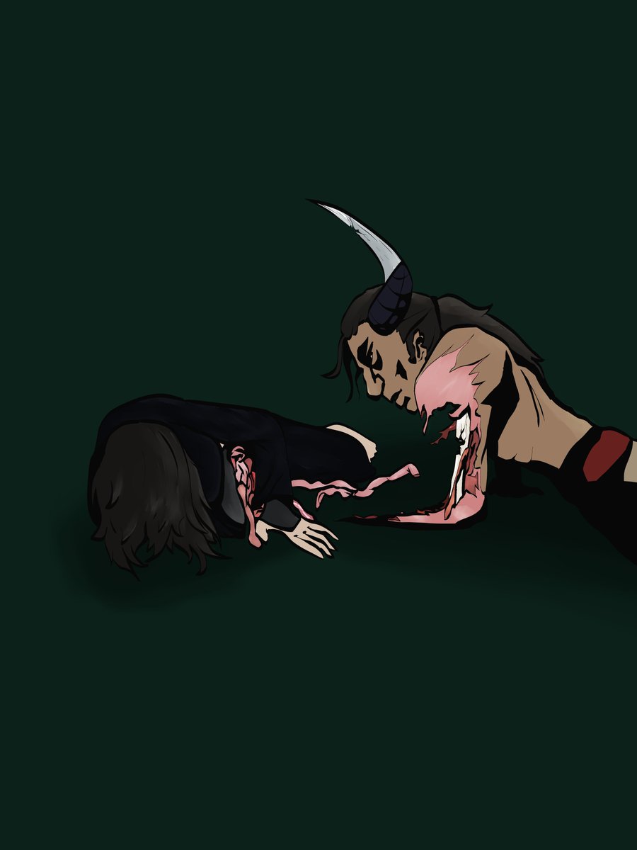 ThisIsHazelhogr's tweet photo. Goretober prompt 3 and 4 in 1. No bleeding immunity  spells does not mean no injuries. just no bleeding https://t.co/Dx0OseyVfO