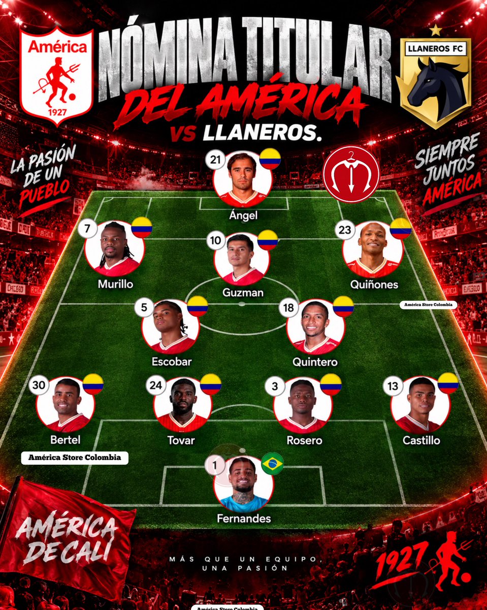AmericaStore_Co's tweet photo. Así juegan los Diablos Rojos en Villavicencio…

Deja tu marcador para esta noche.👇🏼

#VamosAmérica https://t.co/vPj5NIgnLG
