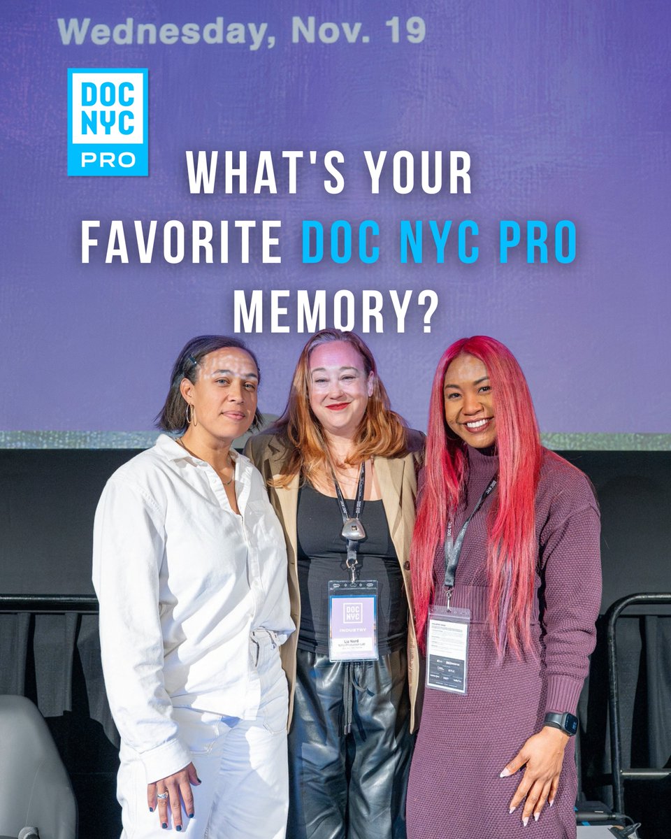 DOCNYCfest's tweet photo. DOC NYC PRO is back Nov 12-19!

What's your favorite PRO memory? A panel that changed everything? A Festival Lounge conversation that turned into a collab? Tell us down below👇

Get your passes: https://t.co/xUogqzbqQ2 https://t.co/wWkFnYHbop