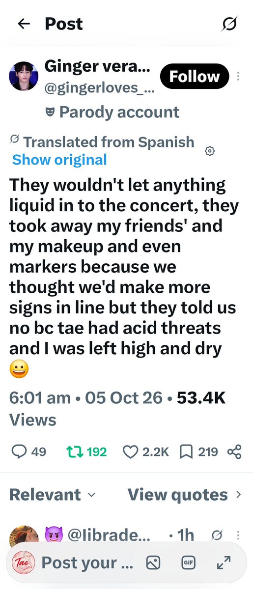 Tae_Singapore's tweet photo. This is exactly why we need to get louder.

What transpired yesterday should not be taken lightly. If security measures are already being tightened, they need to be further strengthened and heightened to ensure Taehyung’s and the members' safety.

We should never have to wait for something to happen before stronger precautions are put in place. Every concern, every warning, and every incident should be taken seriously and addressed proactively.

Taehyung's safety and the members must remain the priority. We will continue to speak up, raise awareness, and make sure our voices are loud enough to reinforce the need for stronger security measures.

WE DEMAND HYBE and BIGHIT:    
TAKE THESE THREATS SERIOUSLY!
@HYBEOFFICIALtwt
@bts_bighit @BTS_twt 

PROTECT TAEHYUNG   
PROTECT YOUR ARTIST  
BIGHIT AND HYBE TAKE ACTION  
#ProtectTaehyung #ProtectYourArtist