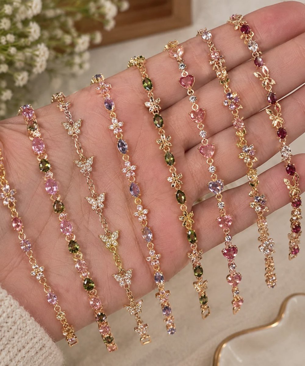 insperarise's tweet photo. floral gem bracelets 🌸 https://t.co/2dLgsYHHOP