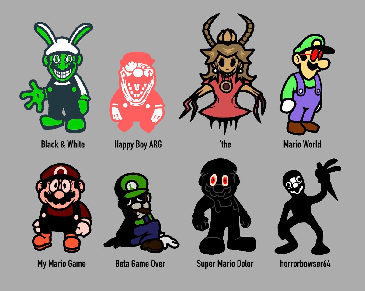Luxvozz's tweet photo. Drawing of some spooky Mario media part 2

#Creepypasta #Mariopasta #Marioexe #Horrorbrew #horror #art #Mario #SuperMario #SuperMarioBros https://t.co/XEs1cIHnaT