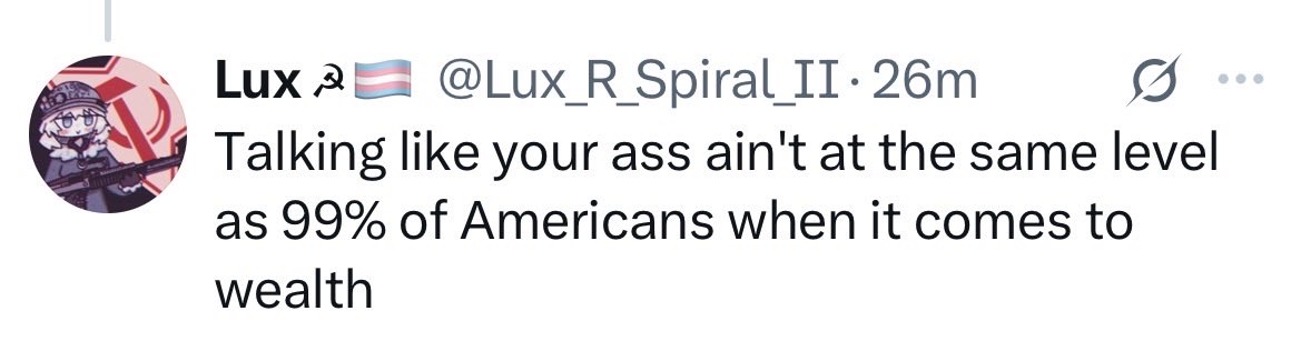 Kirkstopsoldier's tweet photo. @Charlottedapup Fucking pooron 😂 

Commietard thinks I’m fucking poor like him 😂😂😂 https://t.co/3m3Jng47OI
