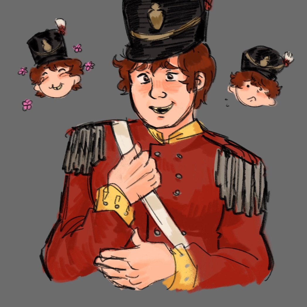 wabunguss's tweet photo. i redrew an old drawing of barry 😌
(2026 vs 1851) 
#gutsandblackpowder https://t.co/XbxWOfbrW1