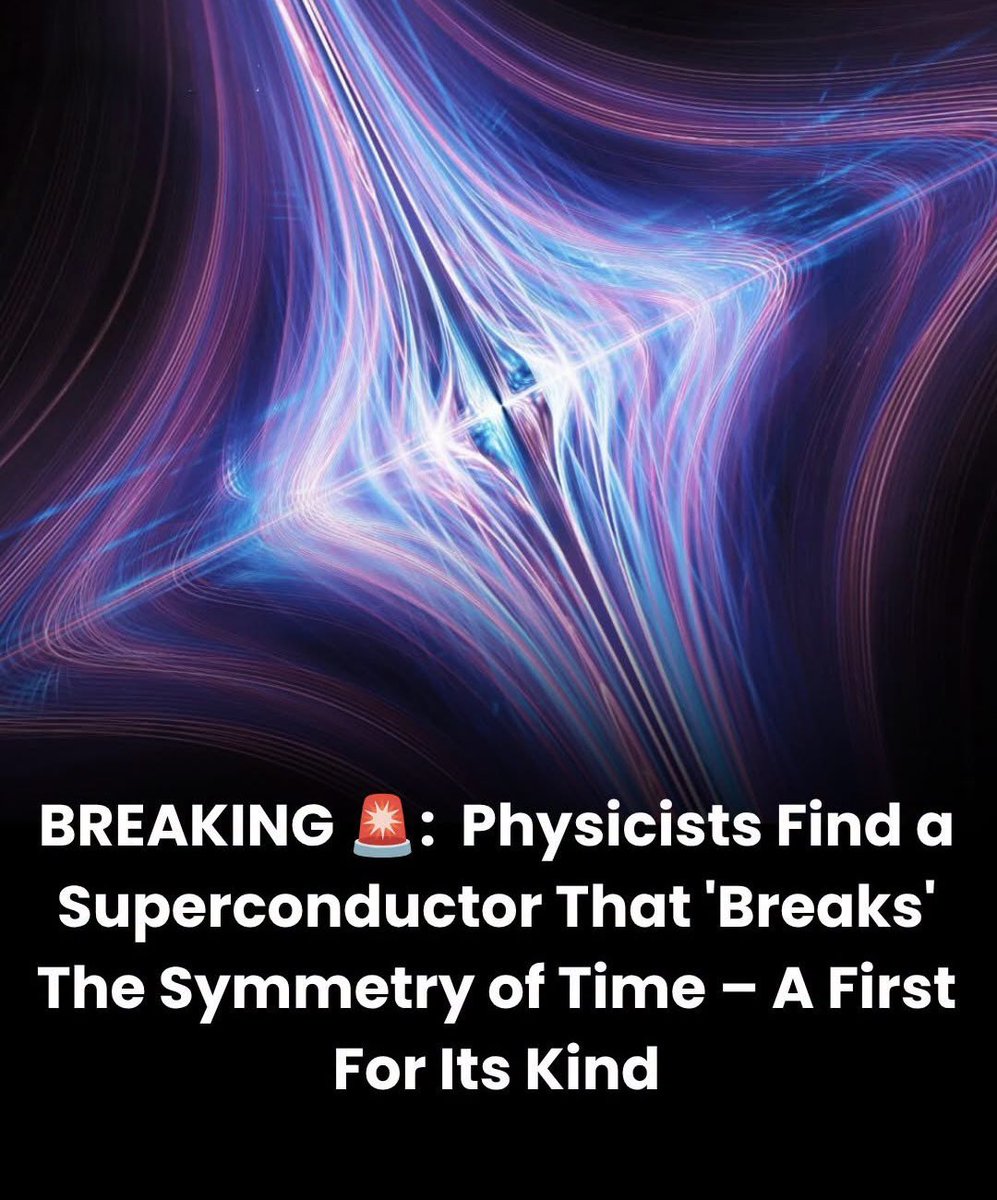 NightSkyNow's tweet photo. This Superconductor Does Something Physicists Didn’t Expect

Superconductors are already strange materials. Cool them enough and their electrical resistance can completely disappear, allowing electricity to flow without the usual energy loss. But ytterbium diantimonide (YbSb₂) appears to add another unusual property to the list.

When cooled to around −272°C, YbSb₂ becomes superconducting. At the same time, researchers detected tiny magnetic fields forming inside the material without an external magnetic field forcing them to appear.

That matters because these magnetic fields provide evidence that the superconducting state breaks something called time-reversal symmetry. In simple terms, many physical laws can be written so that they work mathematically whether time runs forward or backward. YbSb₂ appears to behave differently once it enters its superconducting state.

This does not mean the material can reverse time or change the direction of time. The effect exists at the quantum level and concerns how the mathematical description of the material changes under time reversal.

The electrons in YbSb₂ are also behaving in an unusual way. Instead of forming the conventional type of Cooper pairs expected in a simple type I superconductor, experiments point toward spin-triplet pairing, an unconventional form of superconductivity.

That combination makes YbSb₂ particularly valuable to researchers. Unusual superconducting states can potentially support Majorana surface modes, exotic quantum excitations that are being investigated for future topological quantum computers.

The result challenges the traditional idea that type I superconductors are relatively simple systems. A material once expected to fit neatly into that category may actually contain a much richer quantum structure.

YbSb₂ is therefore giving physicists another example of how surprising superconductivity can become when matter is cooled almost to absolute zero.

Source: Physical Review Letters; IISER Bhopal