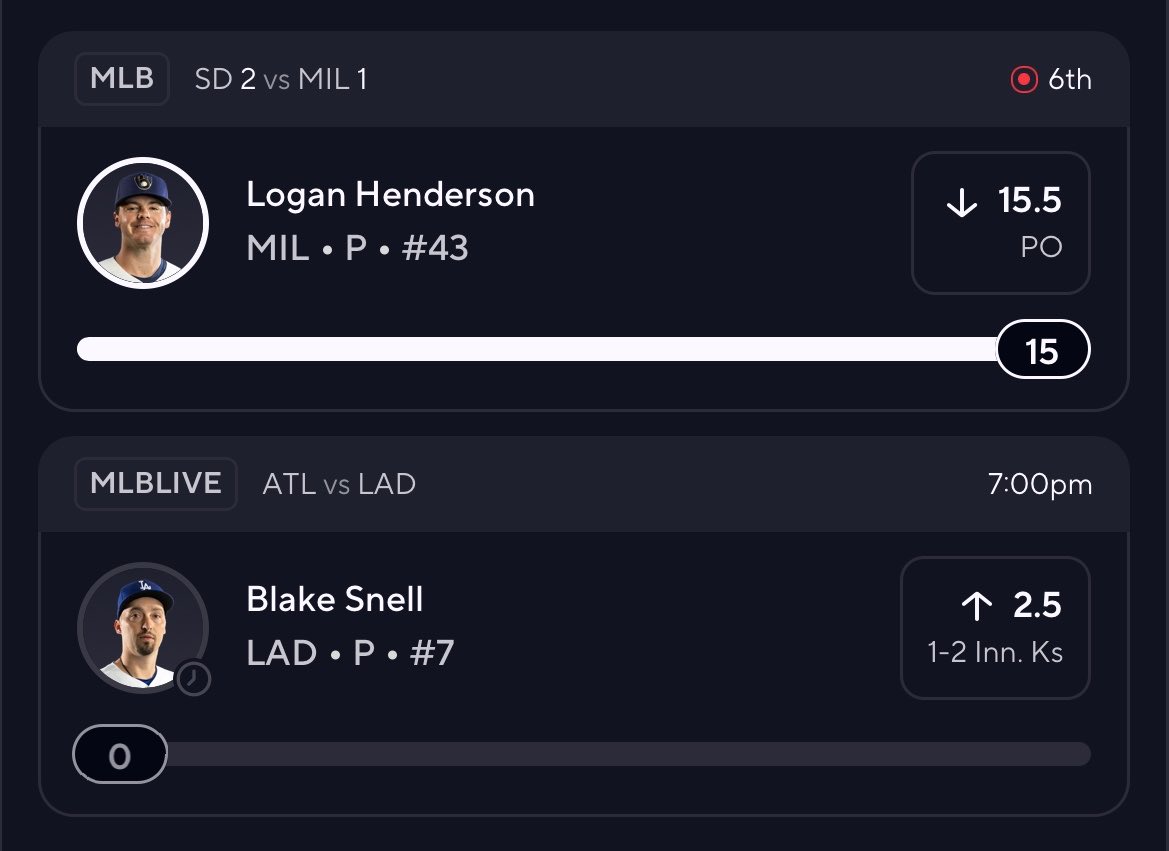 KavsLocks's tweet photo. DO WHAT YOU WANT WITH THIS MLB SLIP OF THE DAY POSTED IN PREMIUM👀🫣🤑

#Gambling𝕏 #prizepicks #parlay #green https://t.co/7de4OpXNIt