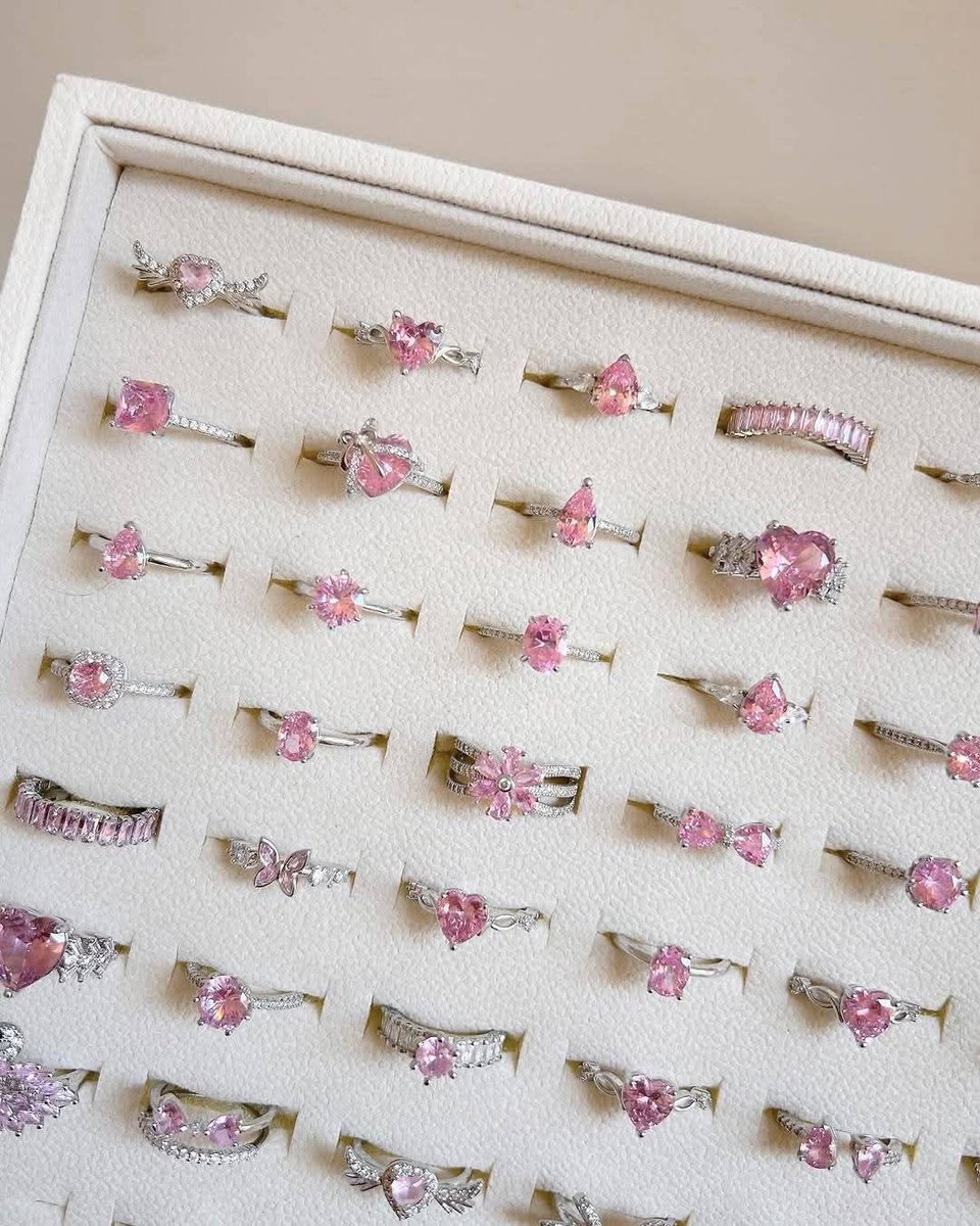 insperarise's tweet photo. pink gemstone rings 💗 https://t.co/B8kAZxi0Aj