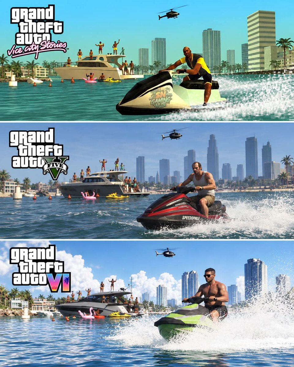 alpha_crafting's tweet photo. Three GTA eras https://t.co/4zsoJ8xG2i