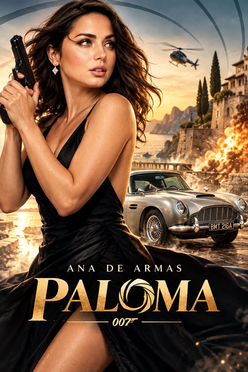 SlaSherMayHem's tweet photo. Paloma 007 Spin-off Movie poster starring Ana De Armas https://t.co/94krLeWnXY