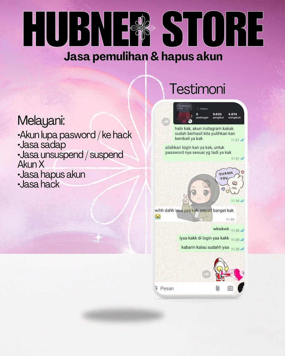 manrwx's tweet photo. selamat malam kembali open, jasa balikin / jasa pulihkan akun lupa password, jasa hack akun, jasa sadap wa, jasa lacak lokasi, jasa lacak hp hilang, jasa hapus akun,jasa pemulihan akun all sosmed❗️

Instagram, tiktok, facebook, email, line, twitter dll❗️

order melalui wa di bio https://t.co/1MuYYgeTXa