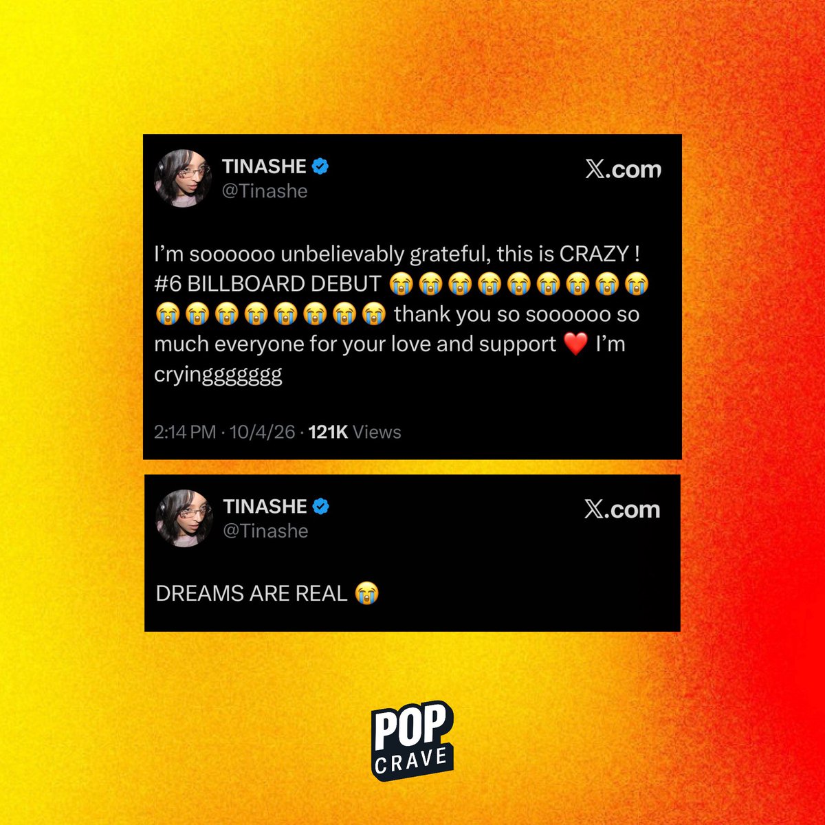 PopCrave's tweet photo. Tinashe reacts to the success of her new album, ‘Popstar’:

“DREAMS ARE REAL” https://t.co/cQqSdy1Gz1
