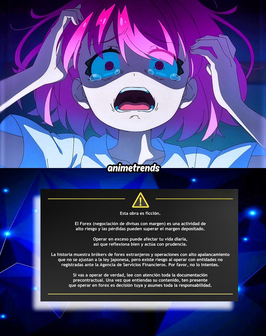 AnimetrendsLA's tweet photo. El anime de TRADING «FX Senshi Kurumi chan», lanzó una ADVERTENCIA antes del inicio de la serie:

🚨 «El Forex es una actividad de ALTO RIESGO. Operar en exceso puede afectar tu vida diaria, así que reflexiona bien y actúa con prudencia». 😭

En esta historia la madre de la protagonista se quita la vida luego de perder grandes cantidades de dinero en el trading. 💀