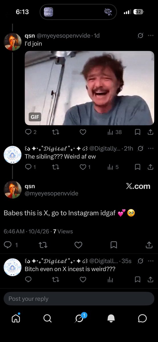 Digitally_Alive's tweet photo. Like incest is weird anywhere ?!?😭😭😭 https://t.co/yiYYX3hhLr