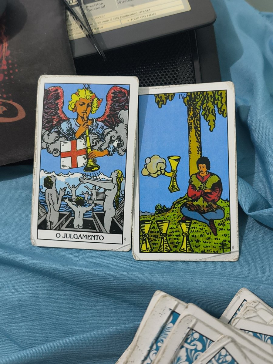 nowlethy's tweet photo. Segundo turno

Lula ( o julgamento) e Flávio (4 de copas) 

Já tá alto explicativo o julgamento é uma carta excelente, tomada de consciência, umas das cartas mais fortes do tarot, vitória do lula.

De amanhã em diante ele vai ter que ter um plano muito bom viu pra dá essa virada. https://t.co/Xa7ZZwyJmF
