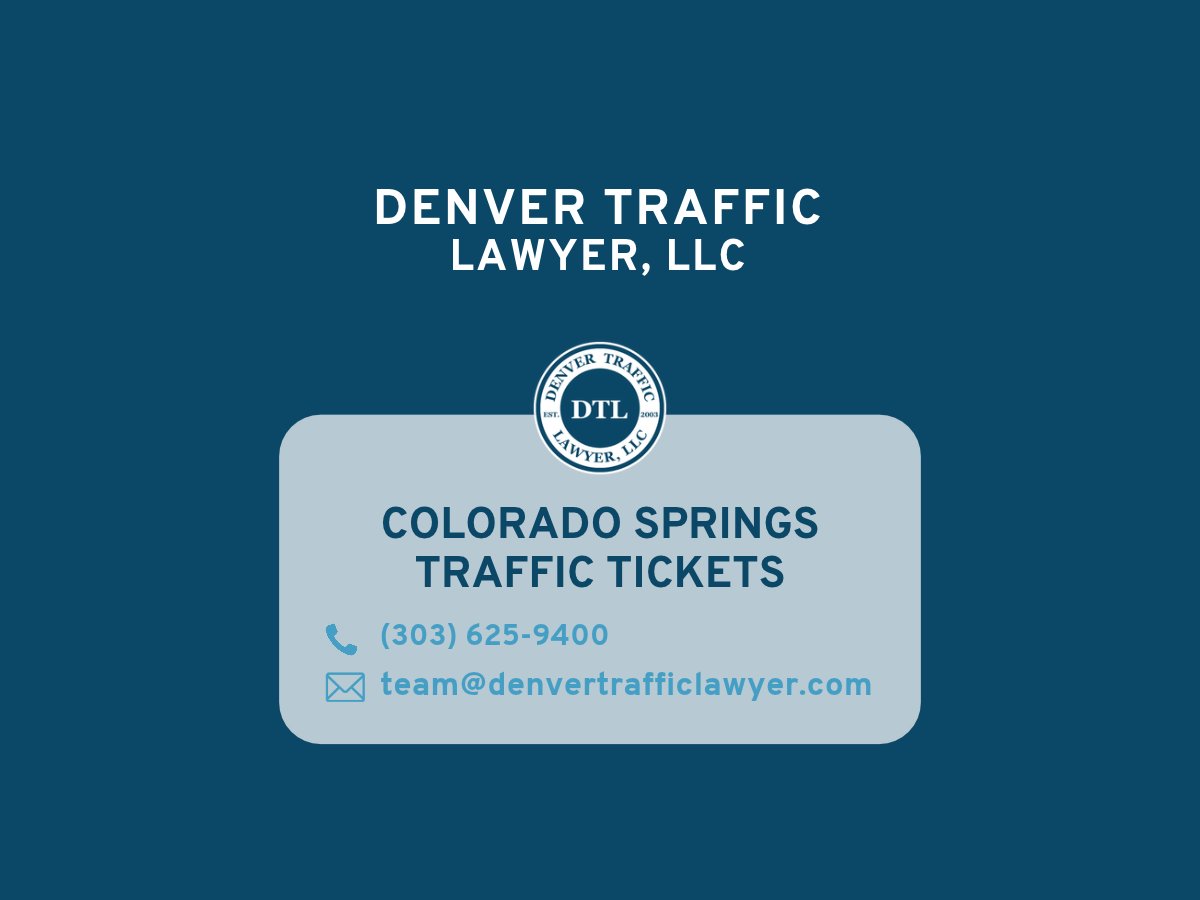 cotrafficlawyer's tweet photo. We handle Colorado Springs Traffic Tickets!
220+ 5-Star Reviews
303-625-9400
team@denvertrafficlawyer.com
https://t.co/E5j6dC59yc
#trafficlawyer #trafficattorney #speedingticket #carelessdriving https://t.co/EpZp85bSV0