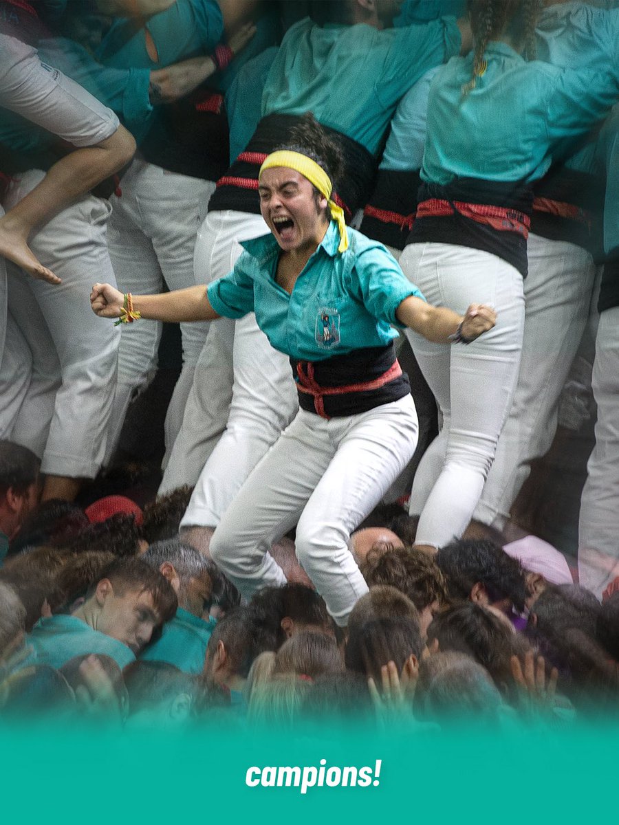 Verds's tweet photo. Campions! 
Moltes gràcies, colla. 
Moltes gràcies, afició. 

#castellers
#castells 
#ConcursTGN2026 https://t.co/rdYttY7cJX