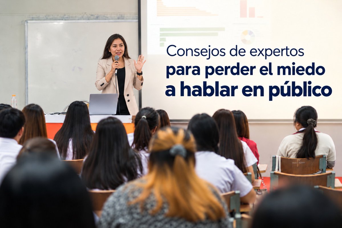 UNAM_MX's tweet photo. ¿Qué hacer para hablar en público sin que los nervios te dominen? #ExpertaUNAM comparte recomendaciones para prepararte, comunicar tus ideas y enfrentar con mayor seguridad una presentación > https://t.co/nHksIsty7T https://t.co/8uRTvSeJgp