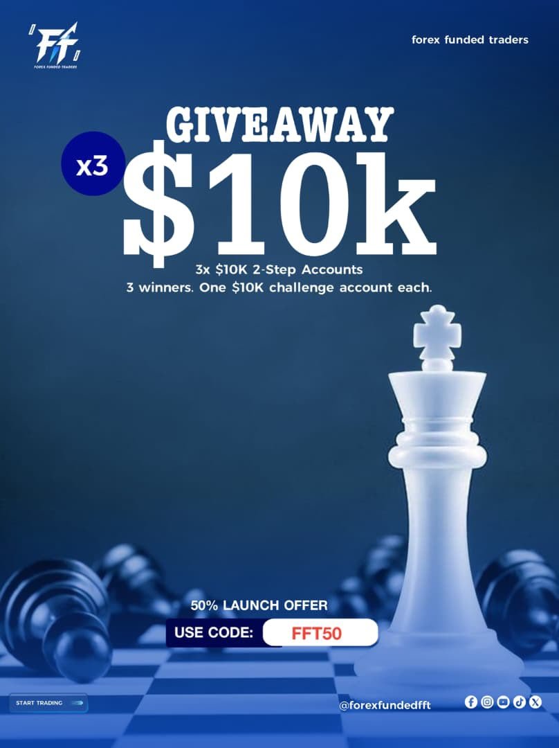 forexfundedfft's tweet photo. Let’s do a giveaway of

3 × $10K ELITE accounts

To enter:

Follow @forexfundedfft
Follow @Alikhan_tpt
Like &amp; Repost this post
Join our Discord
https://t.co/JetDhMZziW

That’s it.

3 lucky winners will get a $10K Elite account each.

Winner will be announced after 24 hours https://t.co/XonswcNb5u