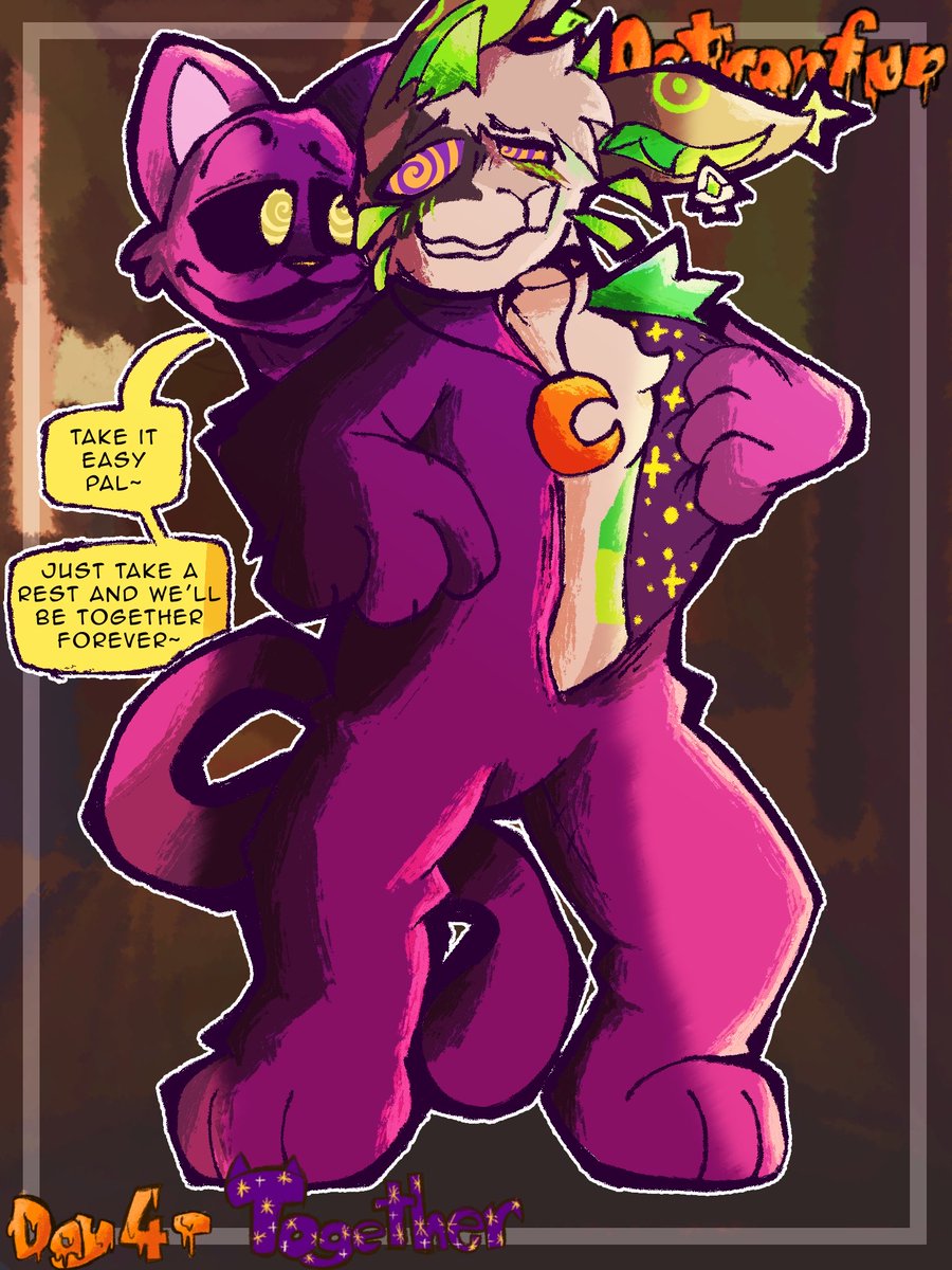 raccoon_guy09's tweet photo. Catnap Suit Takeover
Octransfur Day 4 - Together

Featuring @fluffy_ace96 

Oh how wonderful it must be to be stuck forever with such a wonderful cat tho you may not be in control for long but for now just take rest ;3

#Octransfur #Octransfur2026 #TFEveryday #Catnap https://t.co/lJwLjiDsLR