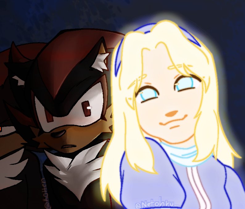 Netohru_'s tweet photo. Day four of Sonictober!! 🥲🥹
Today's theme was devotion 
And we thought the theme was perfect for Shadow and Maria 

@_Rott3n He drew Shadow 😍

#sonictober2026 #shadowthehedgehog #shadowart #mariarobotnik #devotion #shadowfanart https://t.co/MDGTBmCaGg