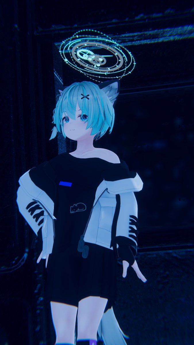 nakagaki_VRChat's tweet photo. オハヨー
カッコいいヘイロー導入してみたよー
#Kirisame3D #キリ写メ #PrimulaLab #VRChat https://t.co/pRBc7M7Cbu