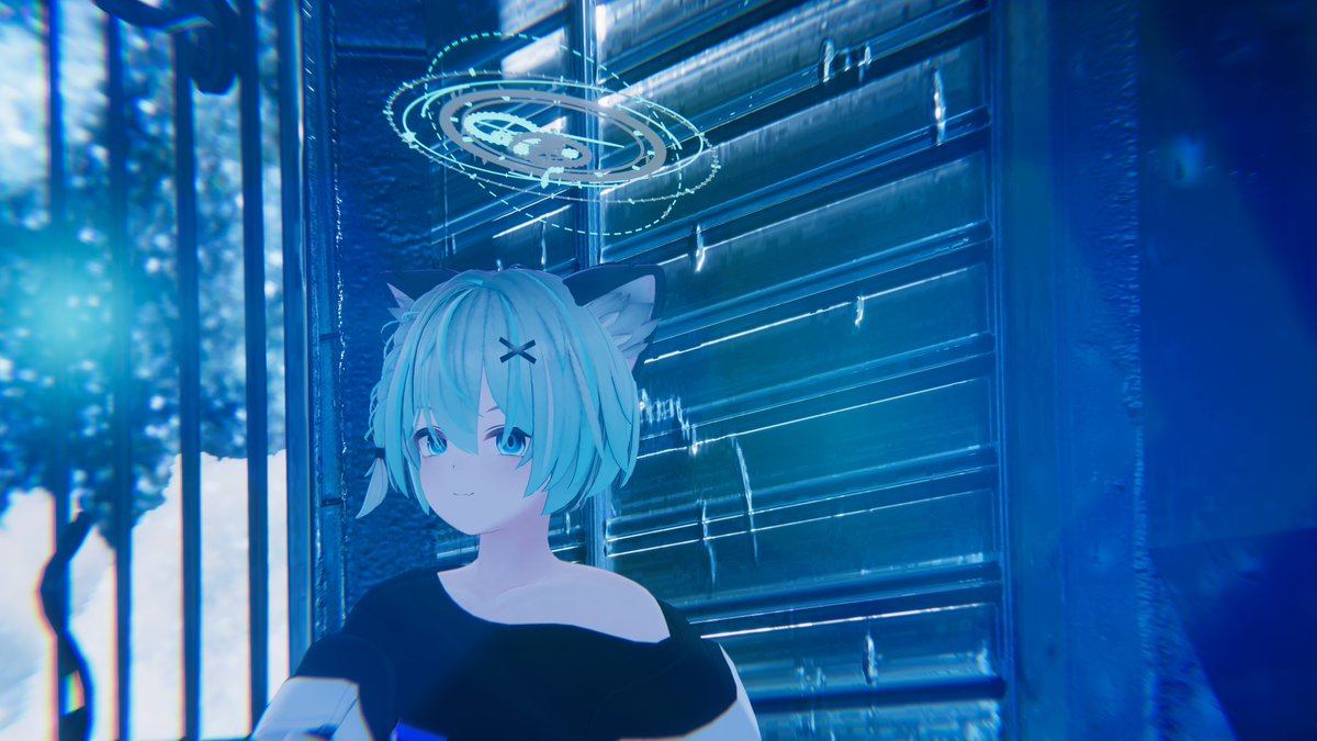 nakagaki_VRChat's tweet photo. オハヨー
カッコいいヘイロー導入してみたよー
#Kirisame3D #キリ写メ #PrimulaLab #VRChat https://t.co/pRBc7M7Cbu