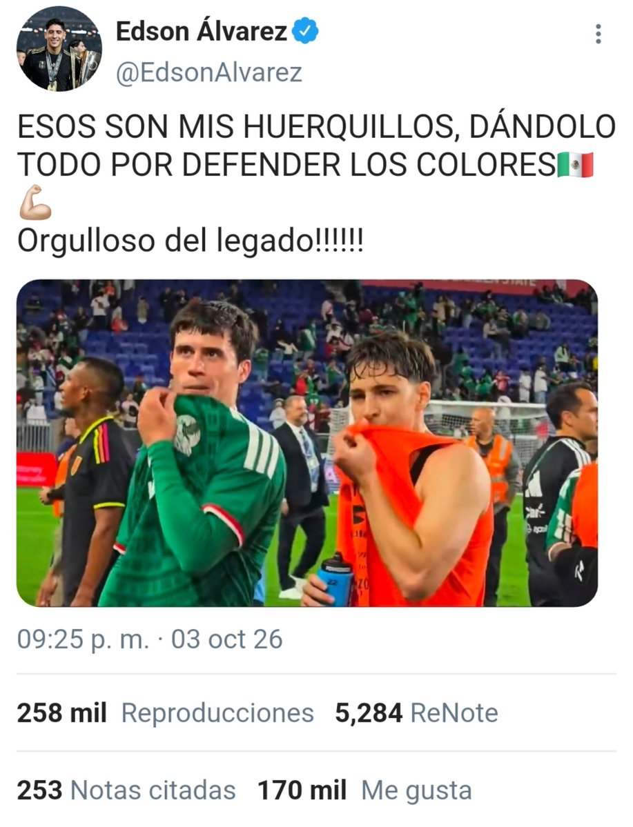mytearsVillamil's tweet photo. Au corto donde Edson Álvarez presume orgulloso a sus dos crías: Diego y Mateo, mientras que su esposo, Diego Lainez está que se lo lleva la chingada porque sus dos retoños se pelearon en la cancha🗣🗣 https://t.co/xpwOdI0b2q