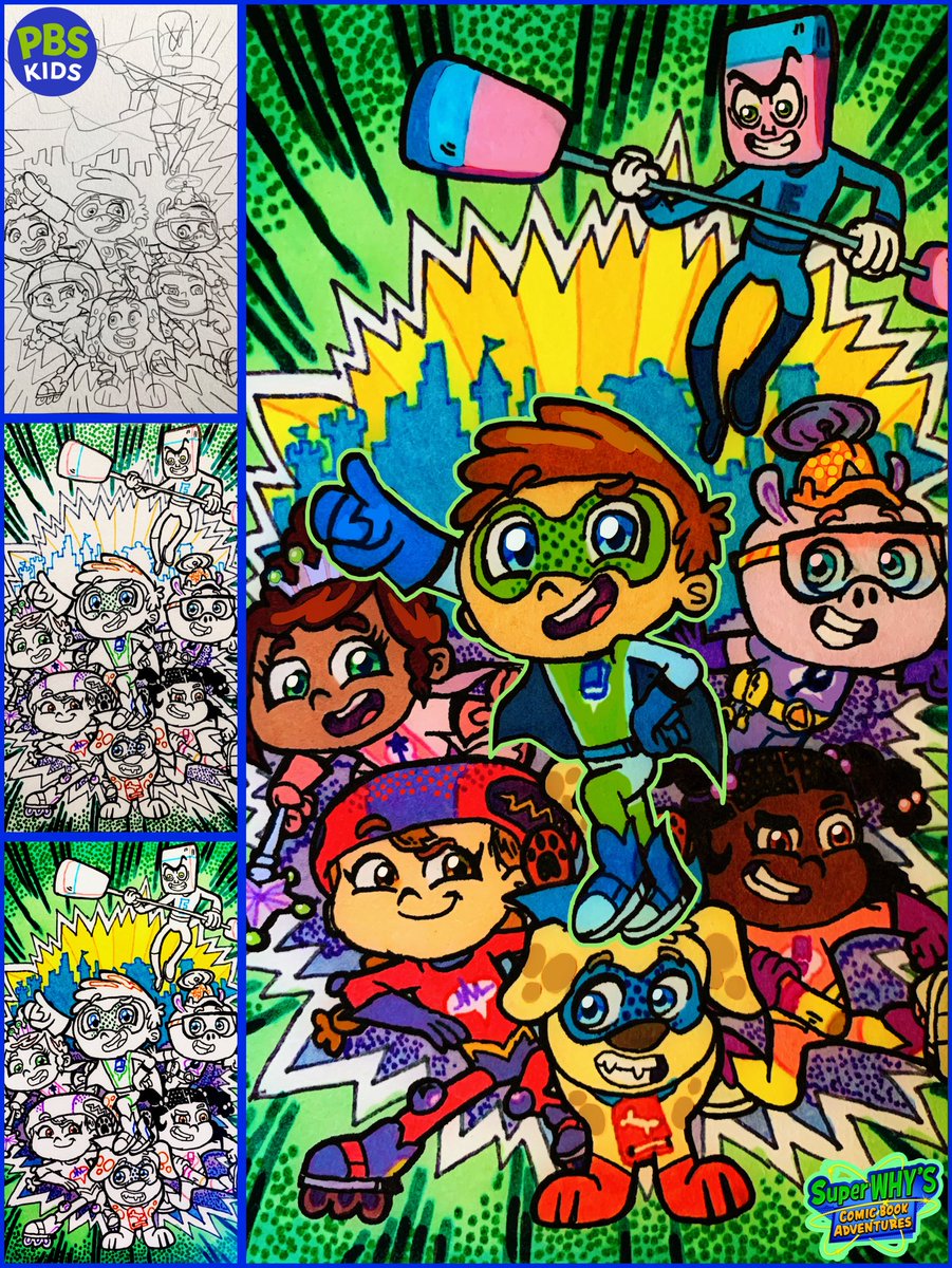 duda_wilson's tweet photo. @PBSKIDS @PBS @PbsKidsArchives @SUPERWHYTV This will honor the premiere of “Super Why’s Comic Book Adventures” with Reading 📖 &amp; Writing ✍️ #SuperWhy #SuperWhyComicBookAdventures #Reboot #PosterArt #PromoArt #PBSKids #Reading #Writing https://t.co/FY4hdm7Wmv