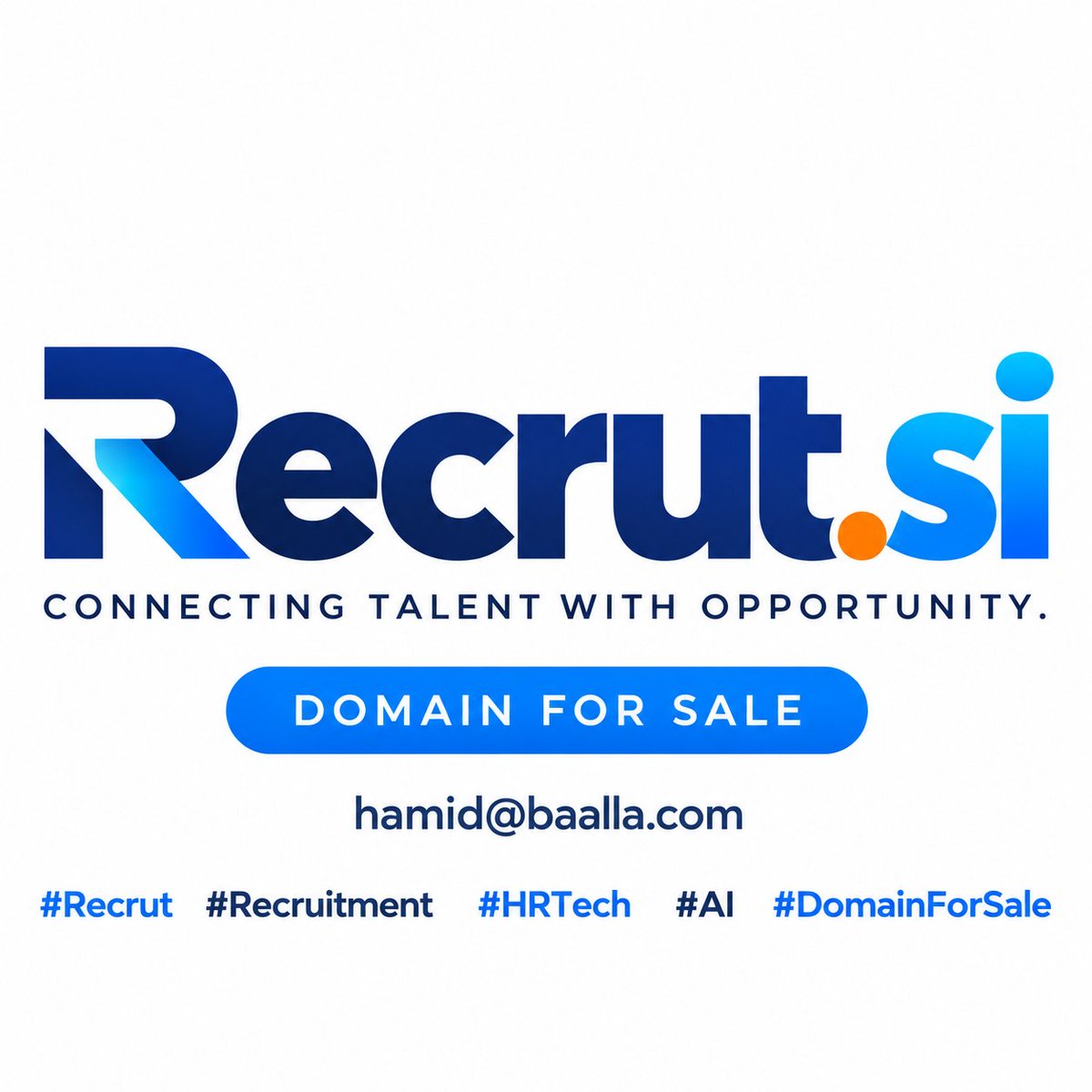 HamidBaalla2's tweet photo. https://t.co/Eki7MyQ3oq Connecting Talent with Opportunity.

A professional, memorable brand ideal for recruitment platforms, HR technology, talent acquisition, staffing agencies, and AI-powered hiring solutions.

#Recrut #Recruitment #HRTech #AI #DomainForSale https://t.co/diwlNmAGxy