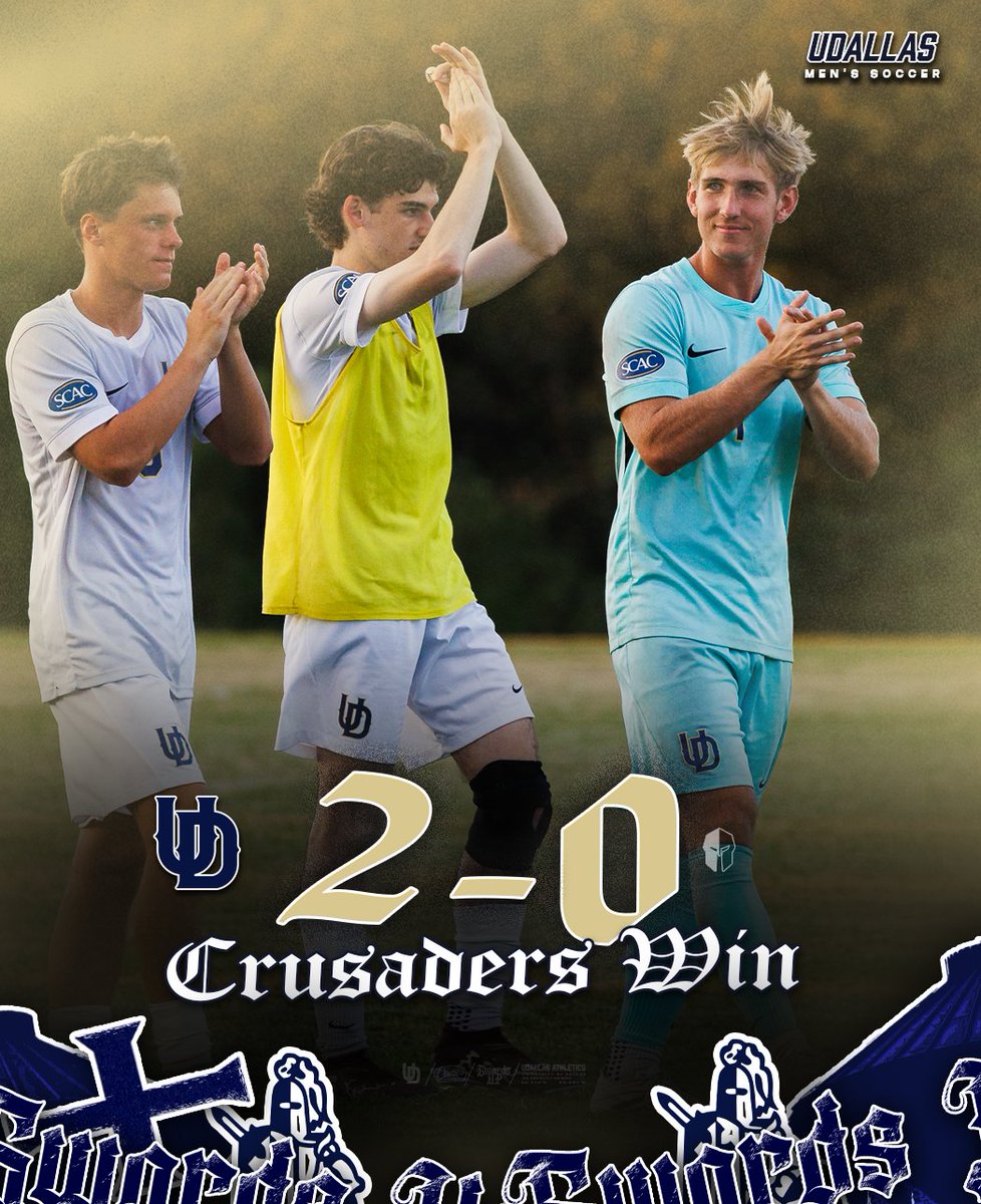 UDallasSports's tweet photo. HISTORY MADE!!
First conference victory since Oct 2021, in the books. Crusaders down the Warriors in Conway.
#SwordsUp | #ValorForBlue https://t.co/8aP5XwhqD6