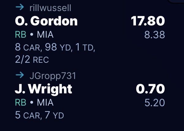 SleeperHQ's tweet photo. “But but Jaylen Wright was listed as RB1!!” https://t.co/MplWVl1sfv
