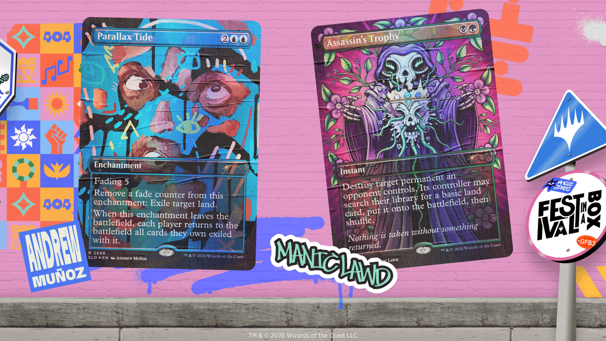MTGSecretLair's tweet photo. Festival in a Box: Atlanta 2026 is almost ready for its grand debut! This year, we’re unveiling Secret Gallery: Atlanta, a frame-worthy drop featuring local Atlanta artists, alongside the new Mystery Booster Commander Edition. No dress code required. Available on October 19. https://t.co/E6bFjQx1k2